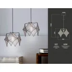 Подвесной светильник в стиле лофт TR8421 BK/GD черный/золото E14 max 40W D285*1000 от NovaLamp