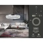 Подвесная светодиодная люстра с хрусталем TR5022 CH/CL хром/прозрачный 3000K/4200K/6400K 47W D500*540 (Без ПДУ) от NovaLamp Подвесная светодиодная люстра с хрусталем TR5022 CH/CL хром/прозрачный 3000K/4200K/6400K 47W D500*540 (Без ПДУ) от NovaLamp