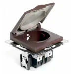 Розетка с заземлением и со шторками без рамки с крышкой Stekker Катрин 49029 от ImperiumLoft