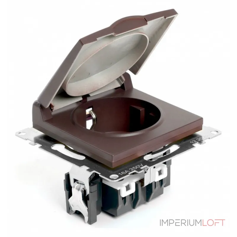 Розетка с заземлением и со шторками без рамки с крышкой Stekker Катрин 49029 от ImperiumLoft Розетка с заземлением и со шторками без рамки с крышкой Stekker Катрин 49029 от ImperiumLoft