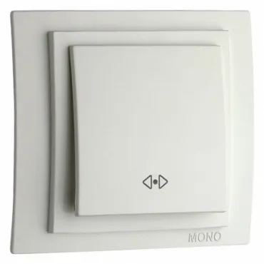 Выключатель перекрестный одноклавишный без рамки Mono Electric Despina / Larissa 500-001925-112 Выключатель перекрестный одноклавишный без рамки Mono Electric Despina / Larissa 500-001925-112