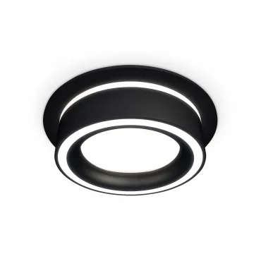 Комплект встраиваемого светильника XC8051018 SBK/FR черный песок/белый матовый GX53 (C8051, N8434)