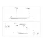 Светильник светодиодный трековый GL6782 WH белый LED 24W 3000K 600*22*1025 от NovaLamp
