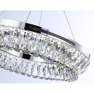 Подвесная светодиодная люстра с хрусталем TR5022 CH/CL хром/прозрачный 3000K/4200K/6400K 47W D500*540 (Без ПДУ) от NovaLamp