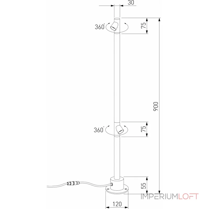 Наземный низкий светильник Elektrostandard Rone a066698
