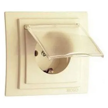 Розетка с заземлением с крышкой Mono Electric Larissa 103-171721-118 Розетка с заземлением с крышкой Mono Electric Larissa 103-171721-118