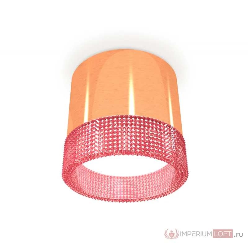 Комплект накладного светильника с композитным хрусталем XS8122022 PPG/PI золото розовое полированное/розовый GX53 (C8122, N8486) от NovaLamp