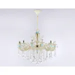 Подвесная люстра с хрусталем TR4929/12 GD/WH/CL золото/белый/прозрачный E14*12 max 40W D910*680 от NovaLamp