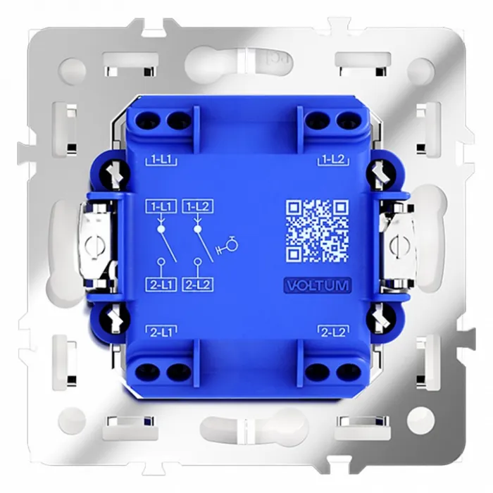 Выключатель двухклавишный без рамки Voltum S70 VLS020603 от ImperiumLoft