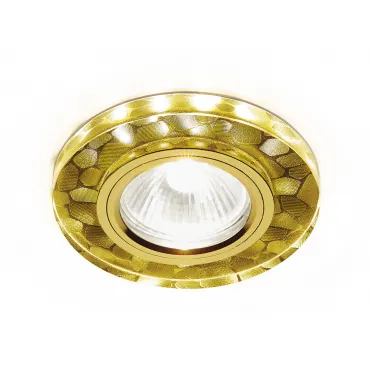 Встраиваемый точечный светильник со светодиодной лентой S222 WH/G/WA белый/золотой/MR16+3W(LED WARM) от NovaLamp