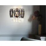 Настенный светильник TR5077/2 CH/SM/CL хром/дымчатый/прозрачный E14/2 max 40W 280*280*170 от NovaLamp