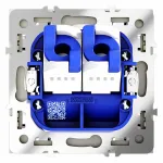 Розетка компьютерная встраиваемая S70 двойная RJ45+RJ45 кат.6 (сталь) Voltum VLS060205