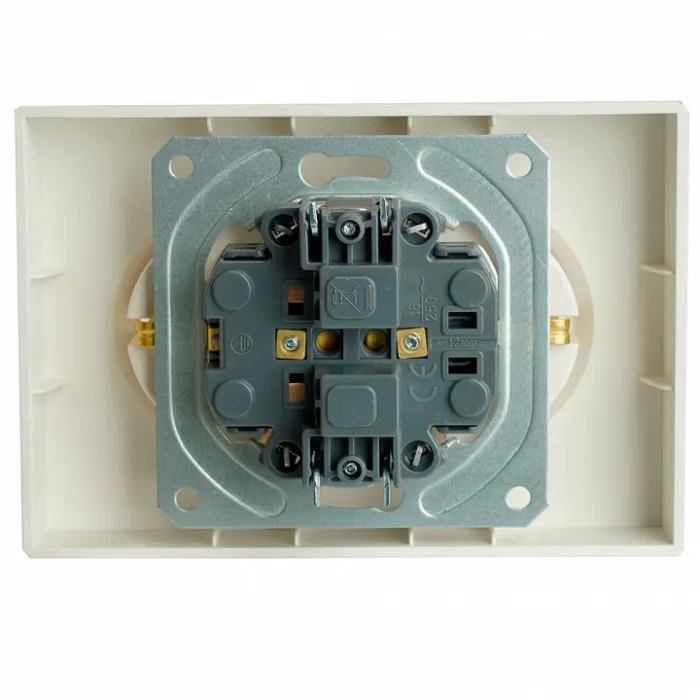 Розетка двойная без заземления и со шторкой без рамки Stekker RST16-5114-01 49882 от ImperiumLoft