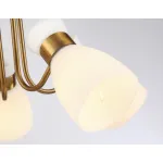 Подвесная люстра TR3218/5 GD/FR золото/белый матовый E27*5 max 40W D580*290 от NovaLamp