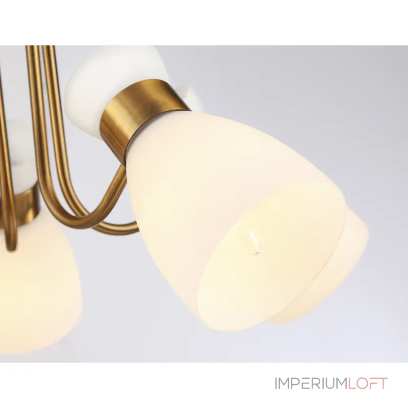 Подвесная люстра TR3218/5 GD/FR золото/белый матовый E27*5 max 40W D580*290 от NovaLamp