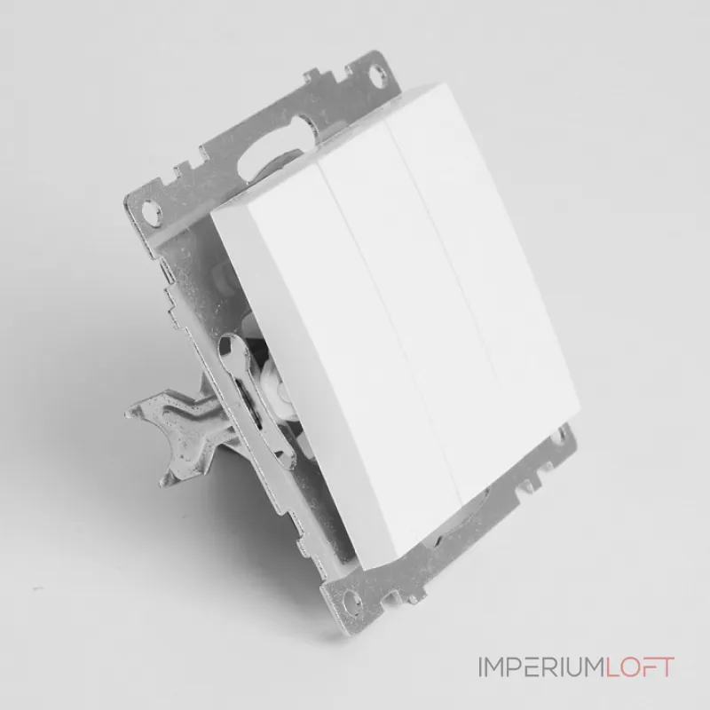 Выключатель трехклавишный без рамки Stekker Катрин 49171