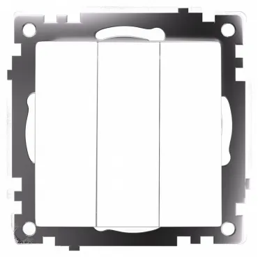 Выключатель трехклавишный без рамки Stekker Катрин 49171 Выключатель трехклавишный без рамки Stekker Катрин 49171