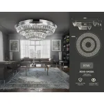 Потолочная светодиодная люстра с хрусталем TR5029 CH/CL хром/прозрачный 3000K/4200K/6400K 81W D600*207 (Без ПДУ) от NovaLamp
