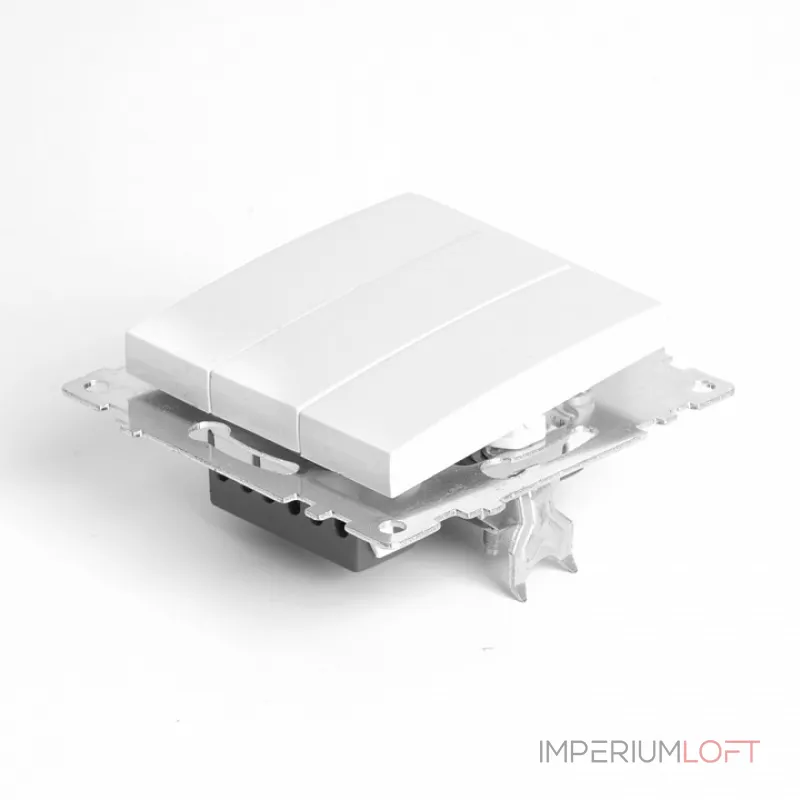 Выключатель трехклавишный без рамки Stekker Катрин 49171