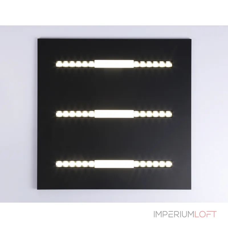 Светодиодная панель в стиле техно DPS1071 BK черный 48W 4000K 175-265V IP20 4080LM 595*595*14 от NovaLamp