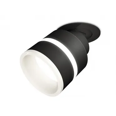 Комплект встраиваемого поворотного светильника с акрилом XM8102524 SBK/FR черный песок/белый матовый GX53 (A2242, A2106, C8102, N8445)