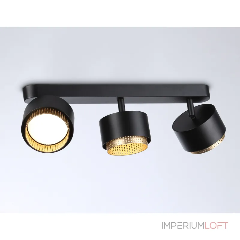 Светильник накладной TN71295/3 BK/GD черный/золото GX53/3 max 12W 400*95*137 от NovaLamp