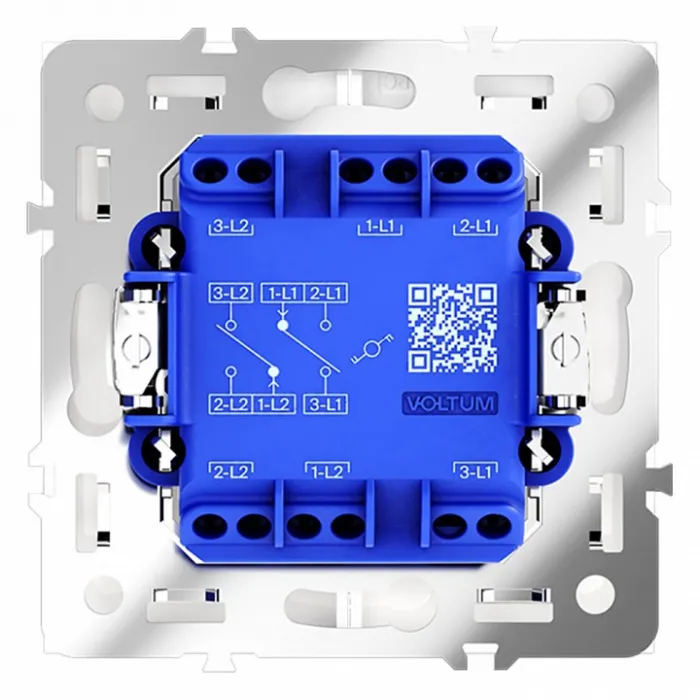 Выключатель проходной двухклавишный без рамки Voltum S70 VLS020301 от ImperiumLoft