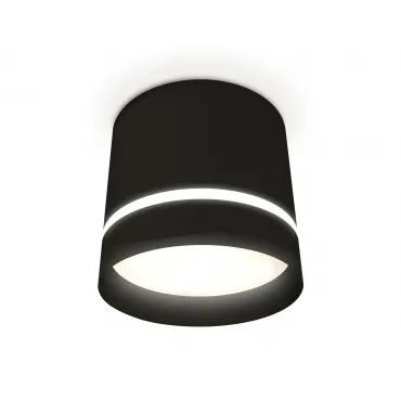 Комплект накладного светильника с акрилом XS8111006 SBK/FR черный песок/белый матовый GX53 (C8111, N8462)