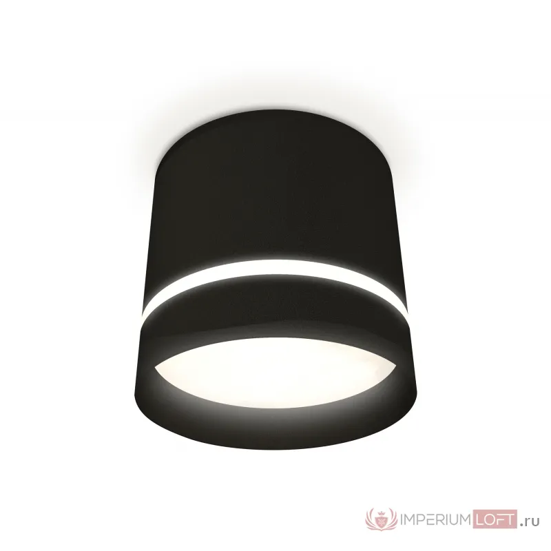 Комплект накладного светильника с акрилом XS8111006 SBK/FR черный песок/белый матовый GX53 (C8111, N8462) от NovaLamp