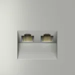 Розетка компьютерная встраиваемая S70 двойная RJ45+RJ45 кат.6 (сталь) Voltum VLS060205