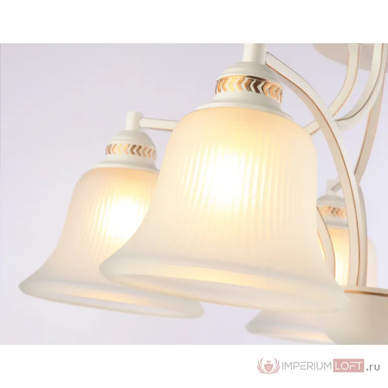 Потолочная люстра TR3050/5 WH/GD/FR белый/золото/белый матовый E27/5 max 40W D630*320 от NovaLamp