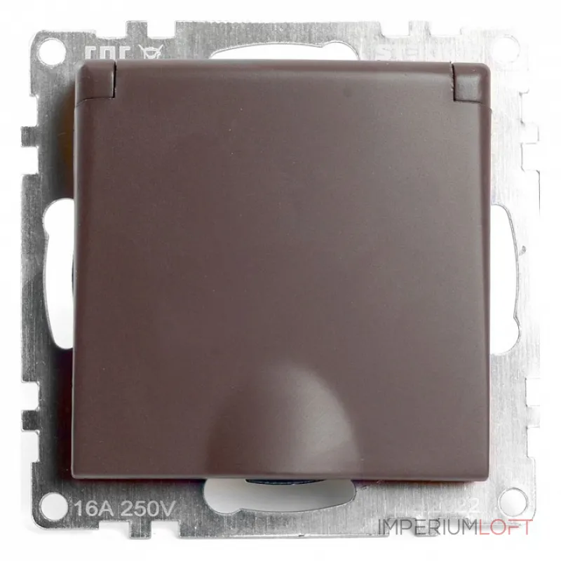 Розетка с заземлением и со шторками без рамки с крышкой Stekker Катрин 49029 от ImperiumLoft Розетка с заземлением и со шторками без рамки с крышкой Stekker Катрин 49029 от ImperiumLoft