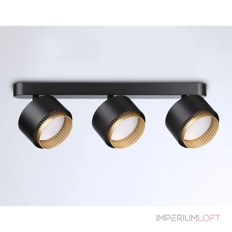 Светильник накладной TN71295/3 BK/GD черный/золото GX53/3 max 12W 400*95*137 от NovaLamp