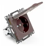 Розетка с заземлением и со шторками без рамки с крышкой Stekker Катрин 49029 от ImperiumLoft