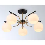 Светильник подвесной TR303312/5 BK/SB/FR черный/бронза/белый матовый E27*5 max 60W D560*250 от NovaLamp