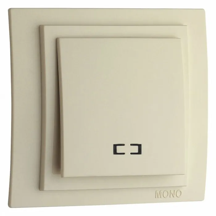 Выключатель одноклавишный с подсветкой Mono Electric Larissa 103-171725-101 от ImperiumLoft