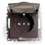 Розетка с заземлением и со шторками без рамки с крышкой Stekker Катрин 49029 от ImperiumLoft
