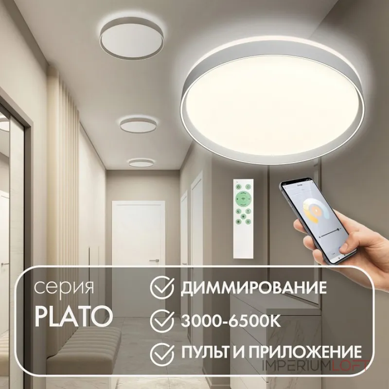 Накладной светильник Denkirs Plato DK6511-WH/1