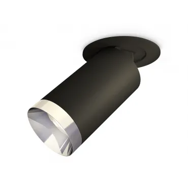 Комплект встраиваемого поворотного светильника XM6323202 SBK/PSL черный песок/серебро полированное MR16 GU5.3 (A2242, C6323, N6132)