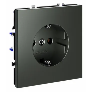 Розетка с заземлением без рамки Voltum S70 VLS040106
