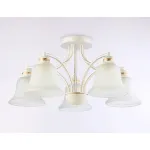 Потолочная люстра TR3050/5 WH/GD/FR белый/золото/белый матовый E27/5 max 40W D630*320 от NovaLamp