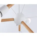 Подвесной светильник в стиле лофт TR80485/6 WH/LW белый/светлое дерево E27/6 max 60W D930*510 от NovaLamp