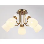 Подвесная люстра TR3218/5 GD/FR золото/белый матовый E27*5 max 40W D580*290 от NovaLamp