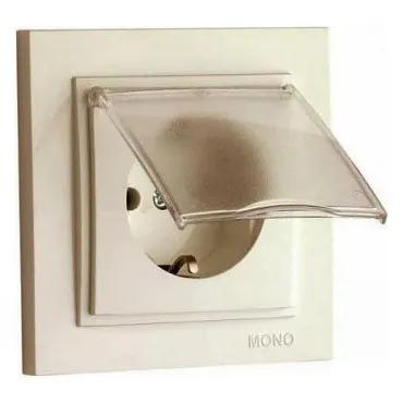 Розетка с заземлением с крышкой Mono Electric Despina 102-170021-118 Розетка с заземлением с крышкой Mono Electric Despina 102-170021-118