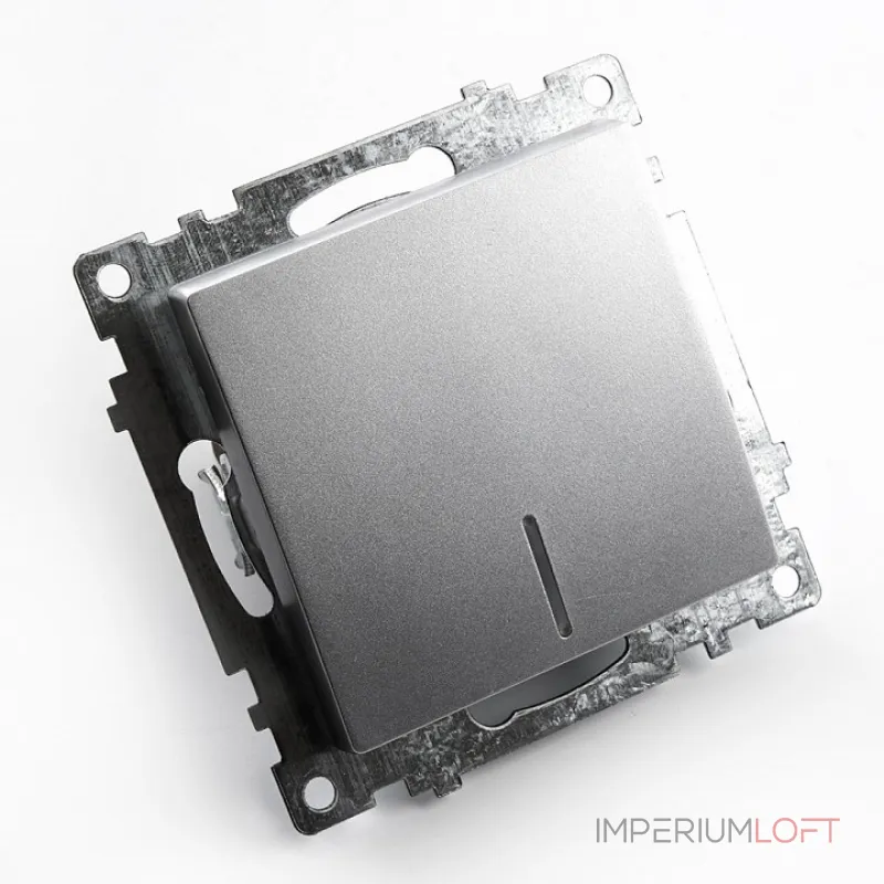 Выключатель одноклавишный с подсветкой без рамки Stekker Катрин 39577 от ImperiumLoft