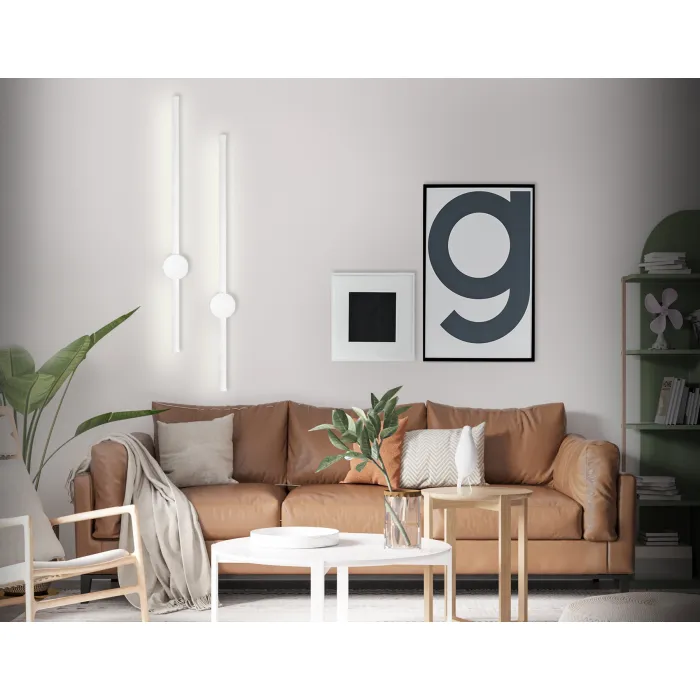 Настенный светодиодный светильник FL5201 SWH белый песок LED 3000K 8W 600*60*100 от NovaLamp