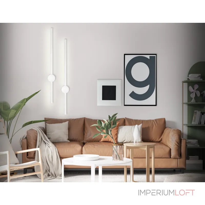 Настенный светодиодный светильник FL5201 SWH белый песок LED 3000K 8W 600*60*100 от NovaLamp