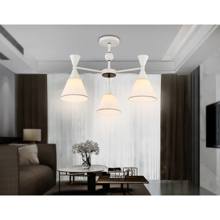 Подвесной светильник TR3164/3 WH/BK белый/черный E27/3 max 60W D580*380 от NovaLamp