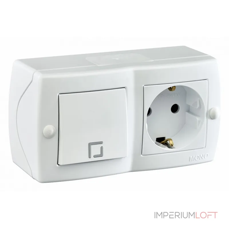 Блок с розеткой и выключателем Mono Electric Octans IP20 104-010101-180 от ImperiumLoft Блок с розеткой и выключателем Mono Electric Octans IP20 104-010101-180 от ImperiumLoft
