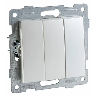 Выключатель трехклавишный без рамки Gusi Electric BRAVO С10В3-028